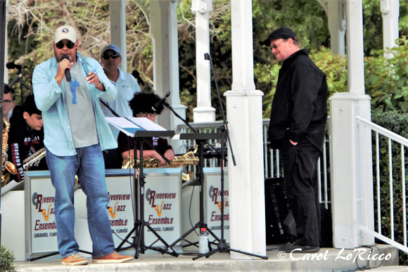 Jazz Club Event Director Peter Anderson &  Norm Vagn Music Director for Riverview Jazz Ensemble