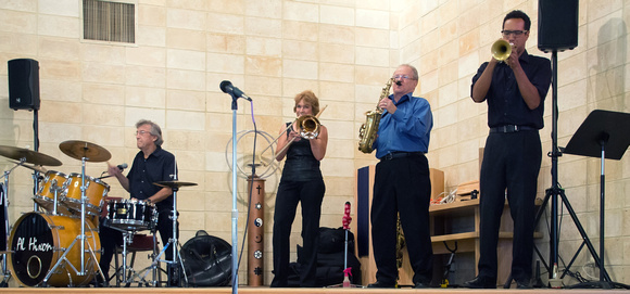Al Hixon - drums, Dick Reynolds - piano, John Lamb- bass, James Suggs - trumpet, Bill Bower - reeds, Louise Wilson - trombone and Synia Carroll - vocals